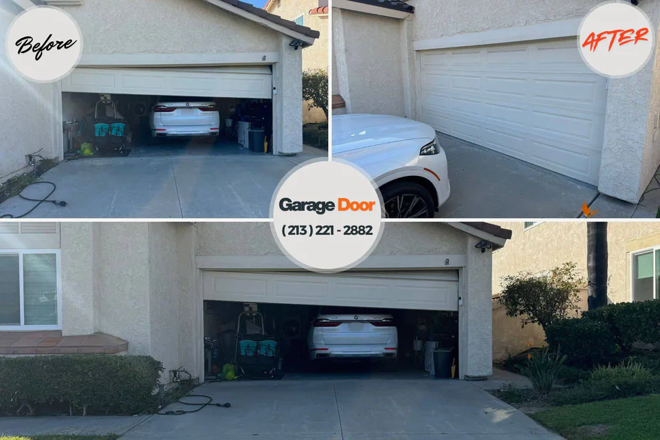 Before and after: garage door repair Dodge City, KS
